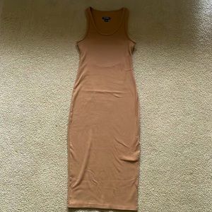 Wild fable from target deep tan ribbed dress